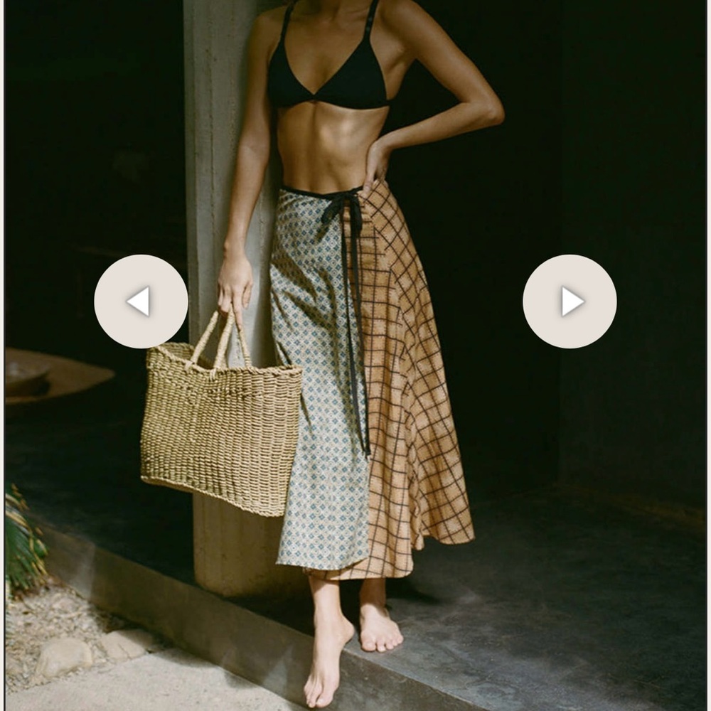 Ciao Lucia Black and Brown Maxi Skirt